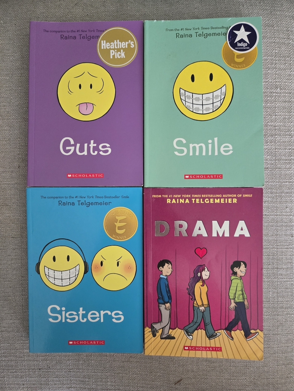Guts, Smile, Drama & Sisters By Raina Telgemeier